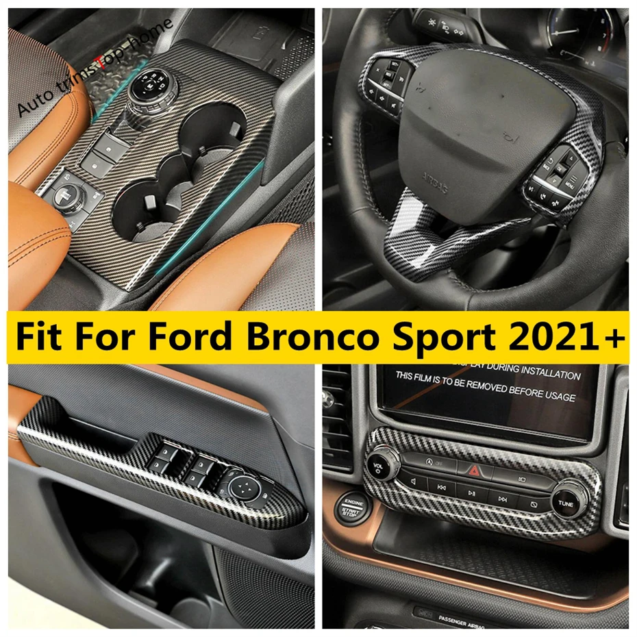 

Car Air Conditioner Panel Window Lift Switch Button Gear Shift Box Steering Wheel Cover Trim For Ford Bronco Sport 2021 - 2025