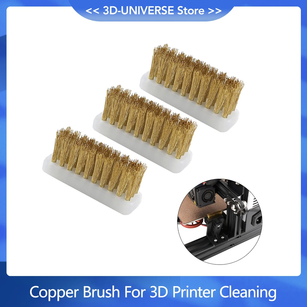 Brosse à dents en fil de cuivre pour imprimante 3D, outil de nettoyage, poignée pour Hotend Books, chauffe-buse, nuit, lit chauffant, 1 pièce, 2 pièces, 3 pièces, 4 pièces, 5 pièces