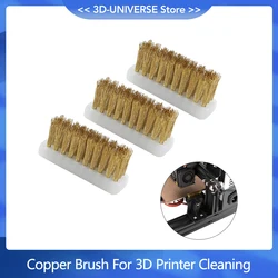 1/2/3/4/5pcs 3D Printer Cleaner Tool Copper Wire Toothbrush Copper Brush Handle for Hotend Cleaning Nozzle Heater Block Heat Bed