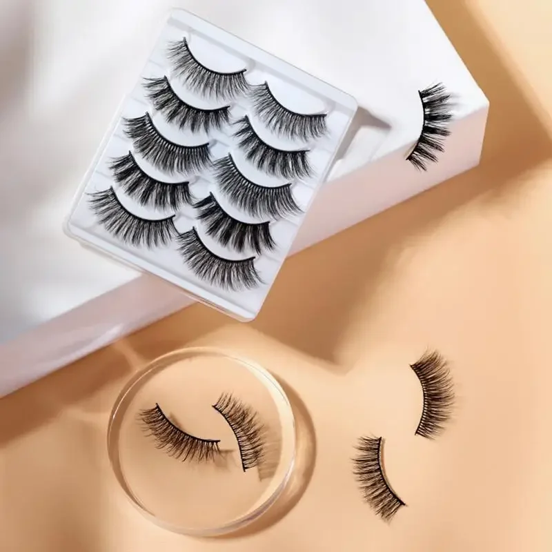 Mink ขนตาแม่เหล็กกันน้ํายาวนานแม่เหล็กอายไลเนอร์แหนบ Handmade ซ้ําใช้แต่งหน้า Extension False Lashes ชุด