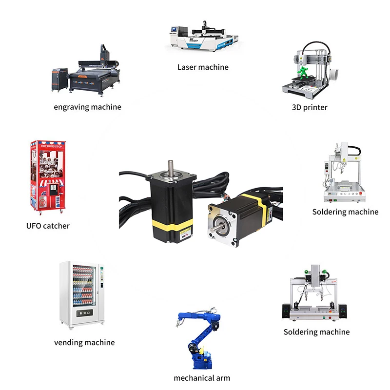 EMTECH 2相 60mmフランジ 102mm長さ Nema 24 ハイブリッドクローズドループステッピングモーター 4.5n.m CNCマシン用