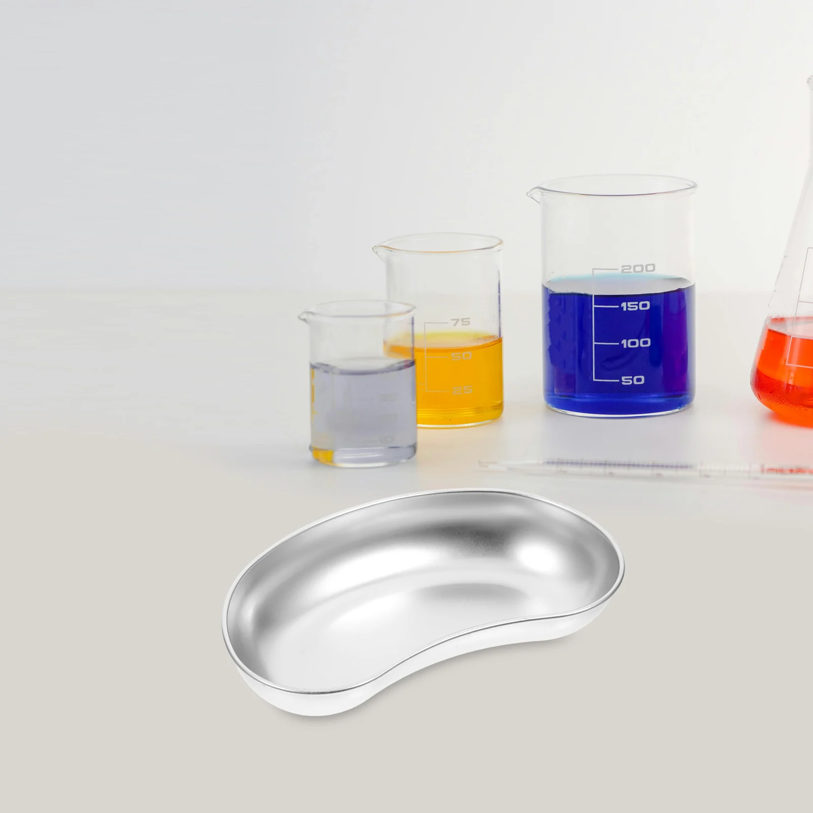 

2Pcs Surgical Kidney Trays Stainless Steel Durable Emesis Basins Medical Instrument Tray Clinical Laboratory Equipment