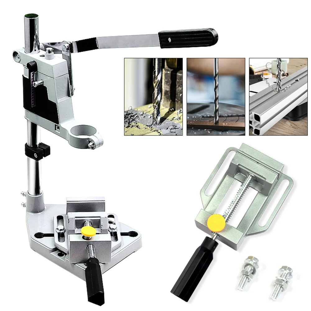 Table Top Drill Fixed Frame Single-Head Bench Drilling Machine Chuck Multifunctional Aluminum Alloy Power Grinder Accessories