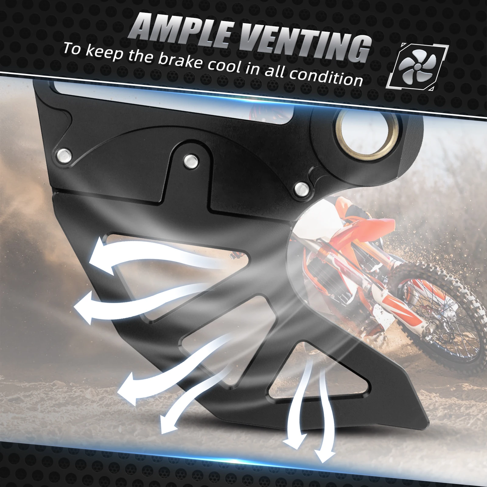 (EU-Lager) Für Husqvarna TE 300 FE 501 FE 450 350 250 150 TE TC TX FX 2014-2017 Hinterrad-Bremsscheibenschutzabdeckung FC 450 350 250 125 – Detail 5