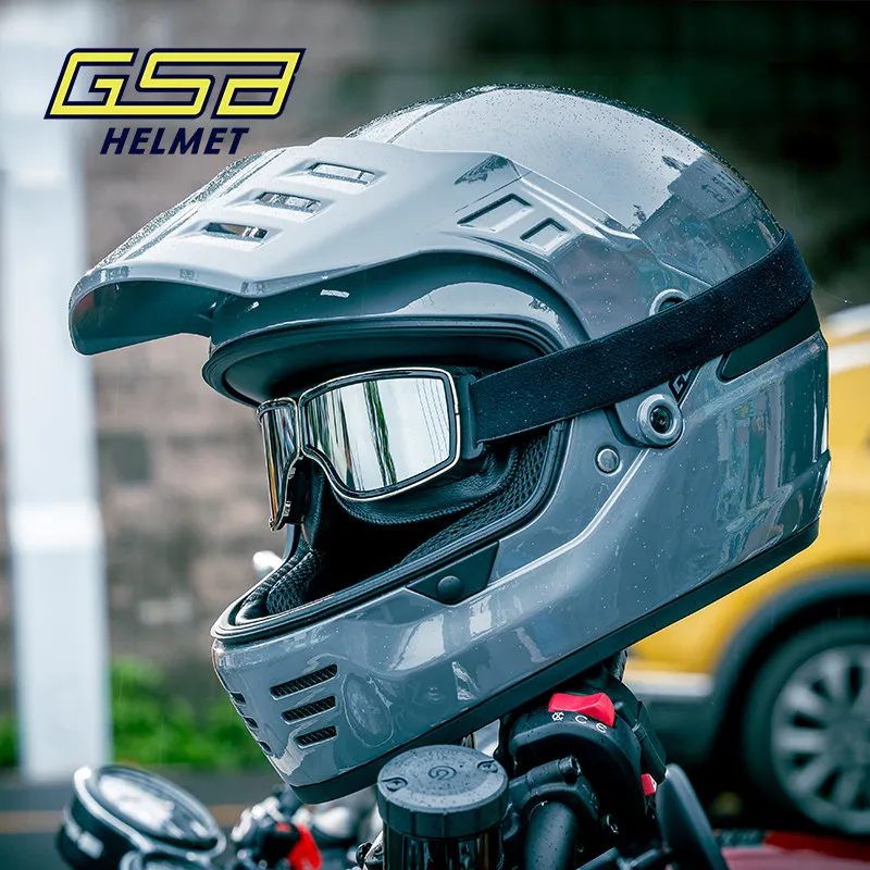 

GSB Retro Motorcycle Helmet Unisex V73 Off Road Safety Helmet Cool Design