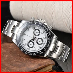 40mm VK63 Watch For Men Custom S Logo With Chronograph Quartz Top Fashion Business Sport Wristwatches Stainless Steel Waterproof