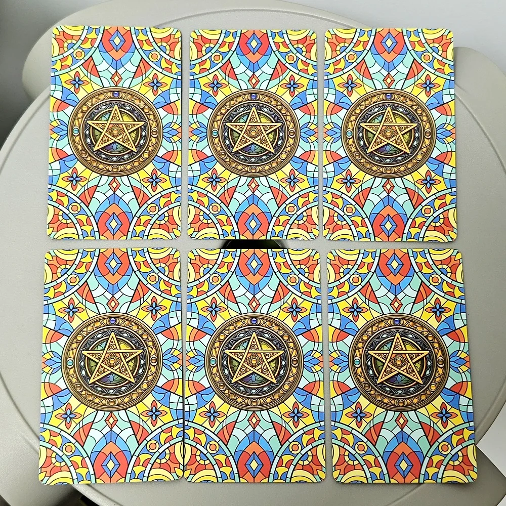 10.3*6cm Complete Tarot Carding 78 Pcs Cards Stained Glass Set Inspired Rider Waite Smith Tarot Card Deck