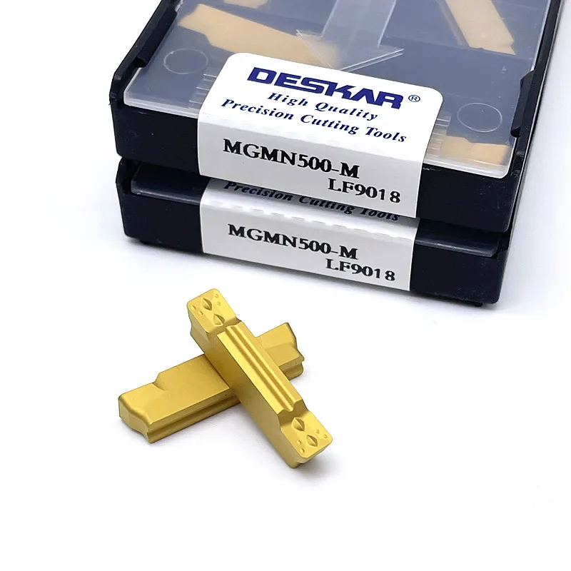 10PCS DESKAR MGMN150 G 200-G 250-G 300 M 400 M 500-M LF9018 Mesin Bubut CNC กลึงแทรกคาร์ไบด์สำหรับเหล็ก MGEHR