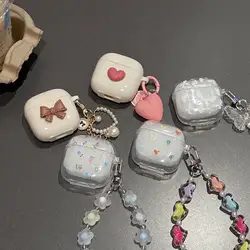 1pc Heart Pattern Earphone Cases with Bracelet for HUAWEI FreeBuds SE 2 Protective Cover Headphone Accessorie Protective Box
