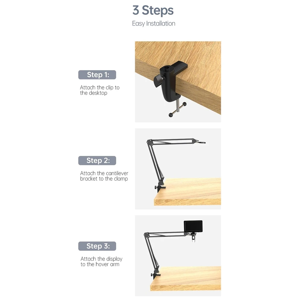 TZ1(35MM) Microscope Arm Stand Adjustable Metal Bracket Microscope Mount for DM4 DM7 DM9 DM9H LP043 LP050 LP070 LP101