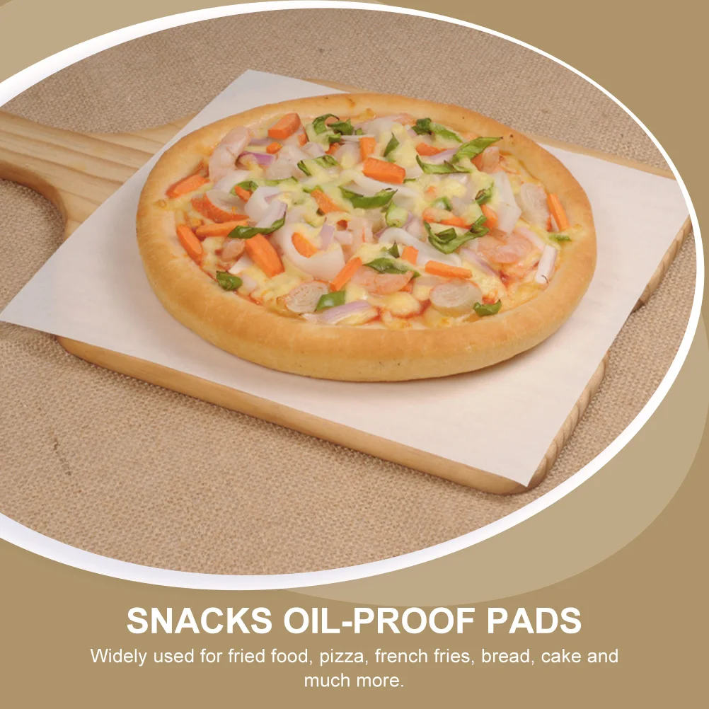 

500pcs Oil Proof Paper for Food Storage Disposable Greaseproof Pads Fries Bread Cake Snack Papers Absorbing Kitchen