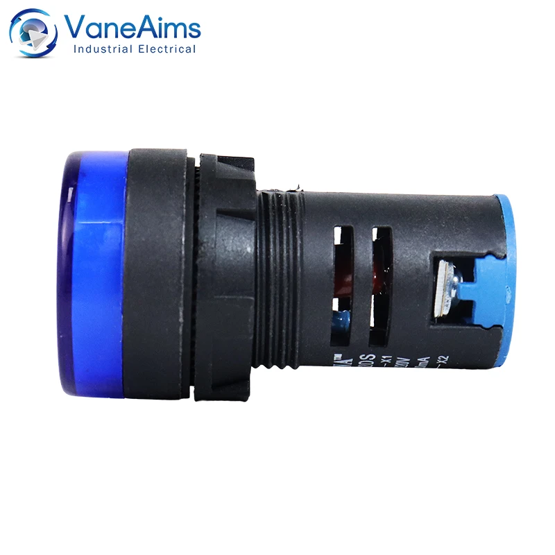 10pcs 22mm Panel Mount Signal Power Indicator Light Pilot Lamp AC 220V AD16-22DS beacon light led