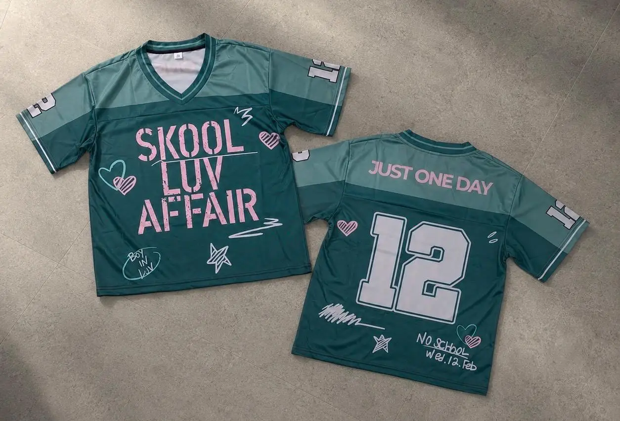 2026 BTS Skool Luv Affair 3D Print Jersey T-shirt Men Women Summer Harajuku Shirt Breathable Quick Drying Family Kids Clothing