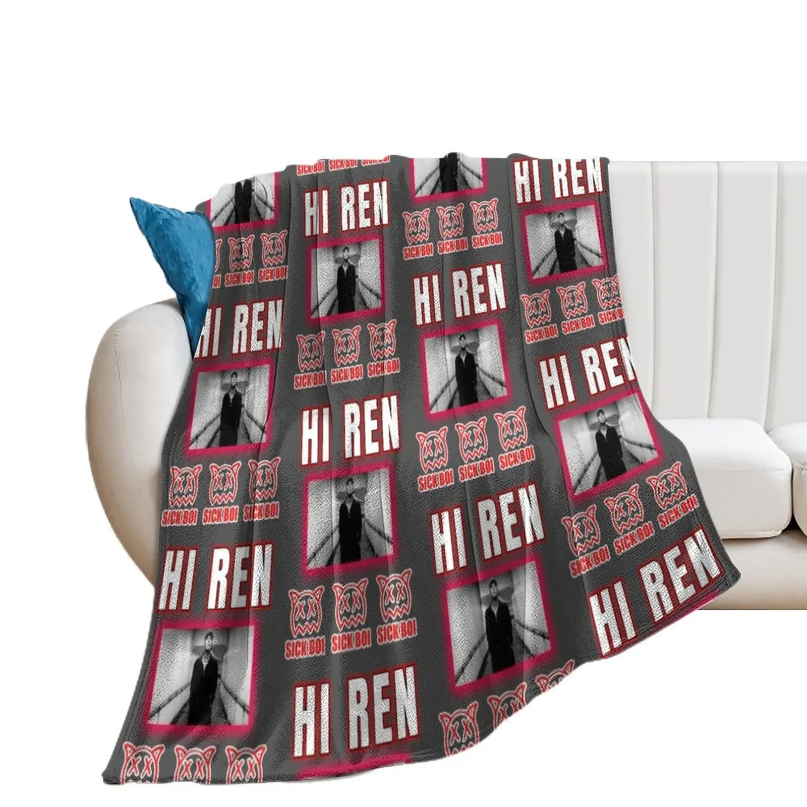 

Hi Ren Sick Boi Throw Blanket Thin Picnic Stuffeds Blankets