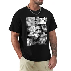 malcom x T-Shirt blanks summer tops Men's t-shirt blanks tops Men's clothing