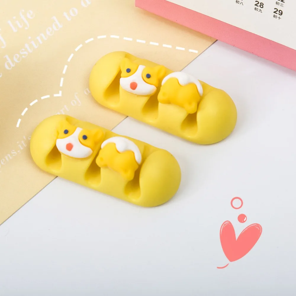 Universele Cartoon Magnetische Bureau USB Kabel Organizer Clip Draad Oortelefoon Telefoon Lijn Snoer Protector Desktop Netjes Houder Management