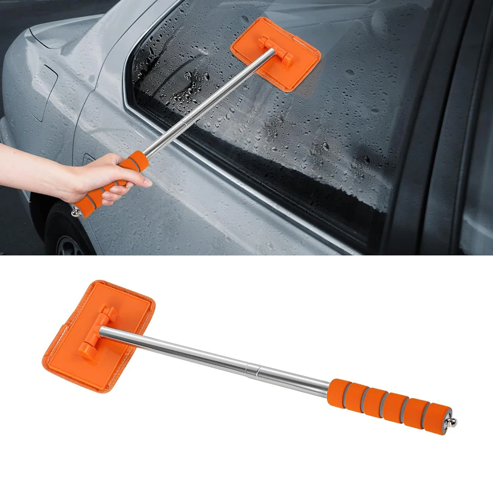 Windshield Cleaner Extendable 180° Rotating Handle Extra-Long Windshield Cleaner Tool & Car Interior Detailing Kit
