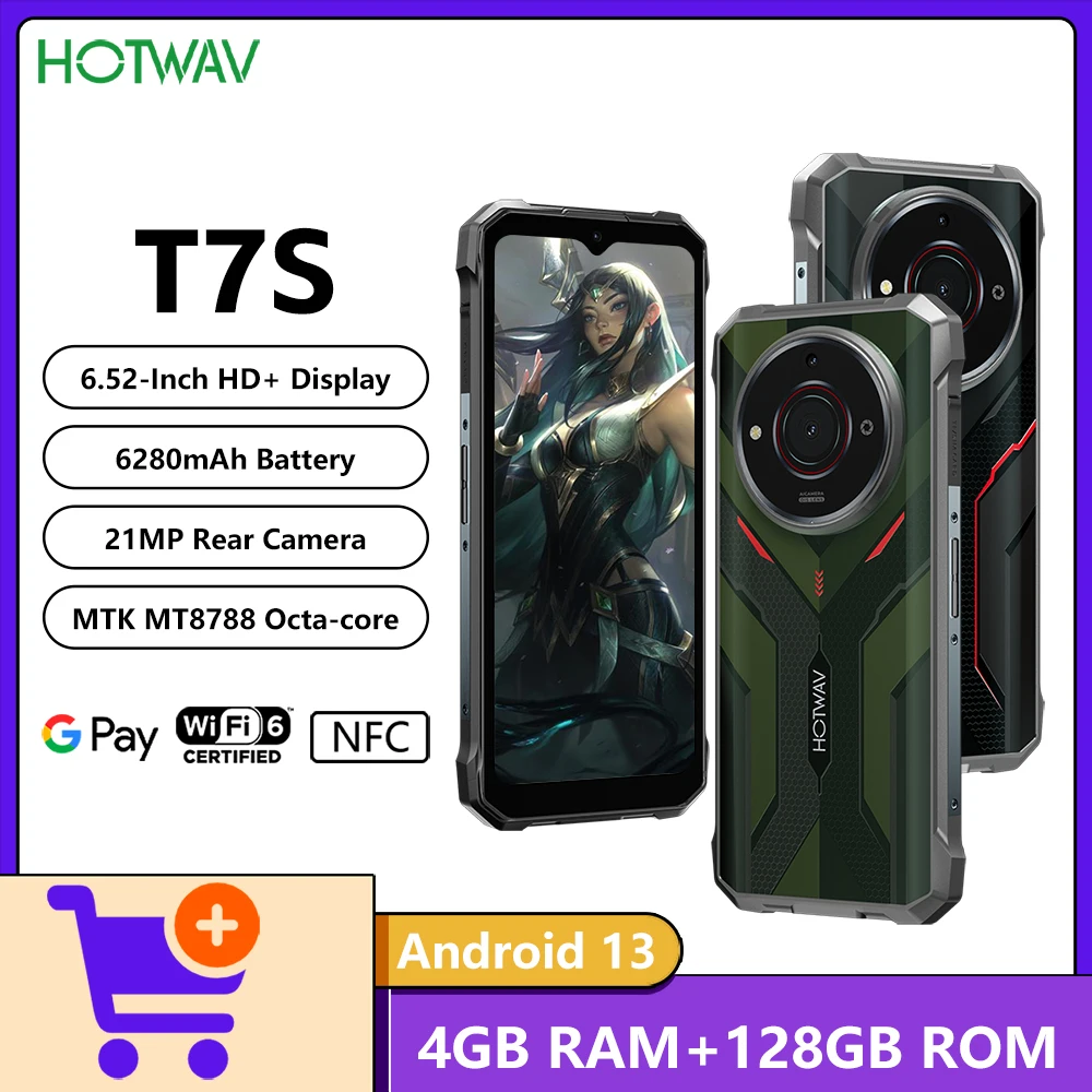�y�Z�[�����zHOTWAV T7 S 4G�^�t�l�X�X�}�z 4GB RAM+128GB ROM 6.52�C���` 6280mAh�o�b�e���[ 20MP���A�J���� MTK MT8788 4G Android�X�}�[�g�t�H��