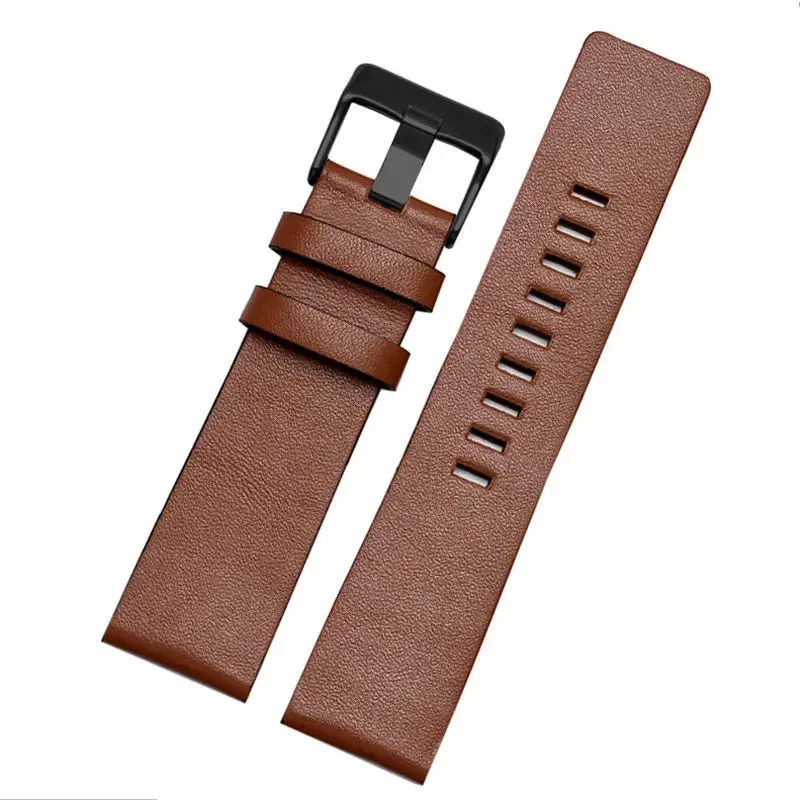 Plain Leather Watch Band for Diesel Dz4318 4338 7257 4423 4498 Waterproof Sweat-Proof Large Dual Cow Leather Watch Strap 26mm