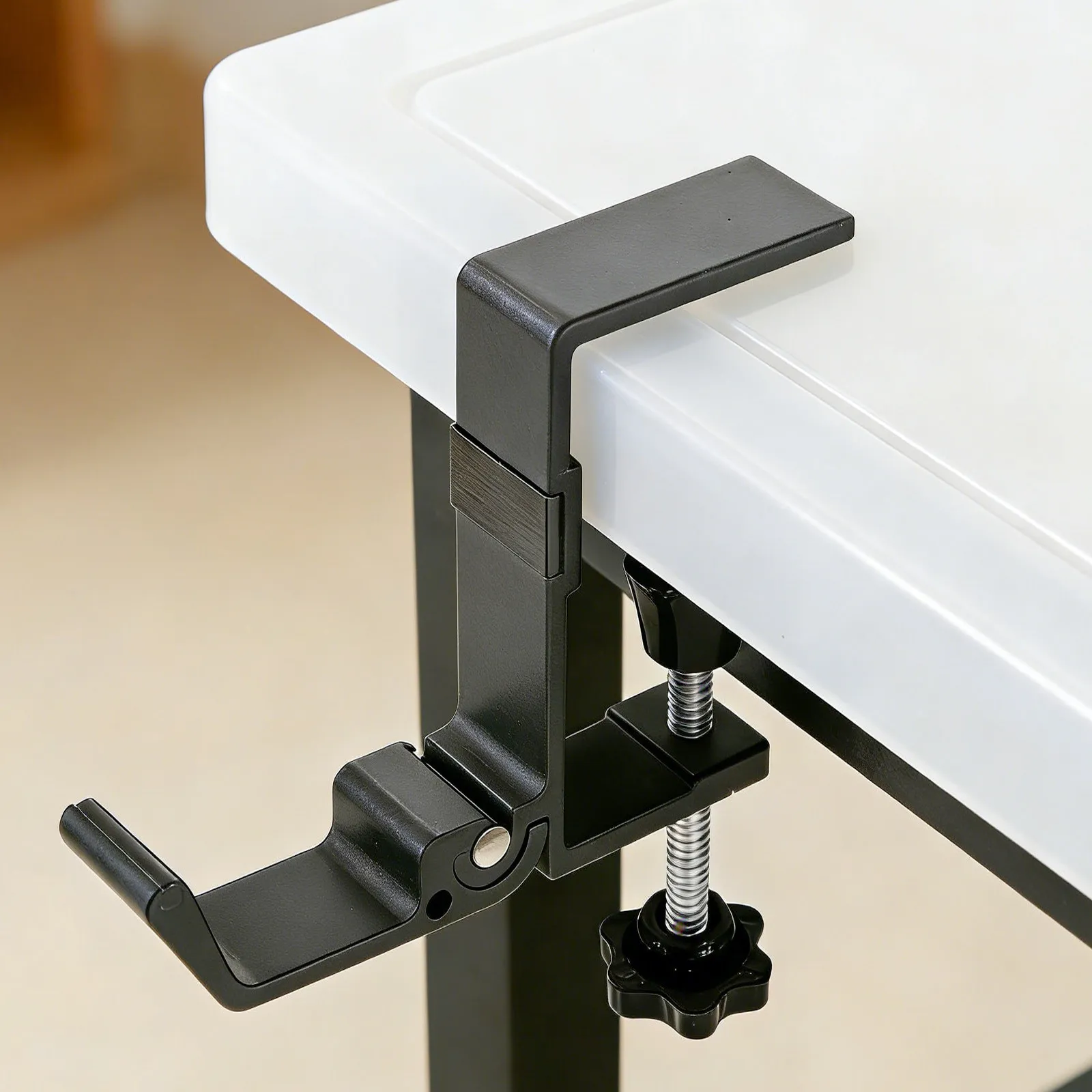2Pcs Headphone Holder Adjustable Desk Clamp Mount Space Saving Headset Hanger Gaming Office Headphone Stand Under Desk Hook