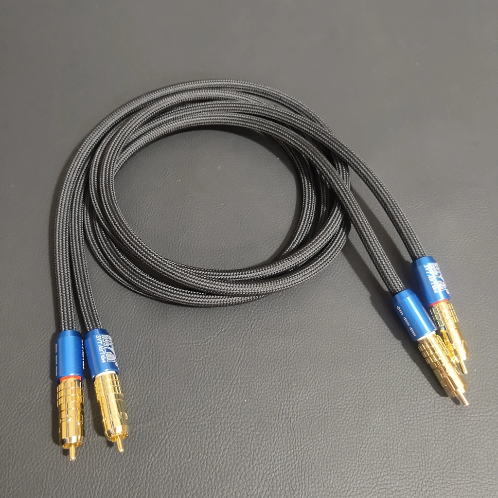 Good Voice U.S. high-end RSC Air No.3 RCA cable Hifi audio line single crystal copper silver-plated High Quality 2rca to 2rca