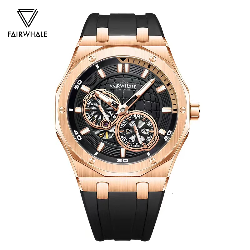 

Luxury Mechanical Watches Men Top Brand Mark Fairwhale Sports Mans Earth Watch Fashion Automatic Wristwatches Reloj Dropshipping