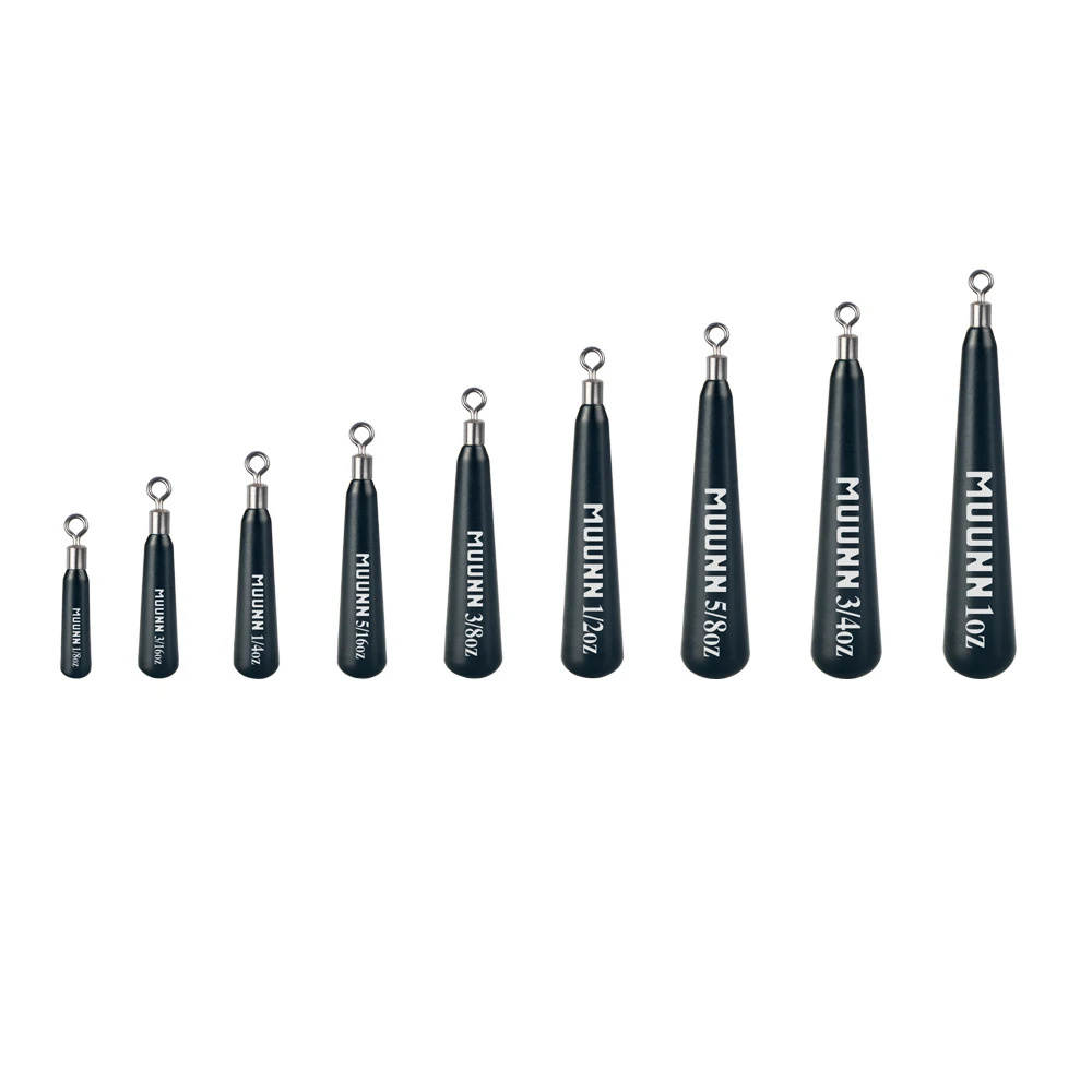 

MUUNN Free Rig Weights,10Pcs Drop Shot Rig Weights Bass Fishing Sinkers, More Compact Than Lead Weights, Tie on Connec