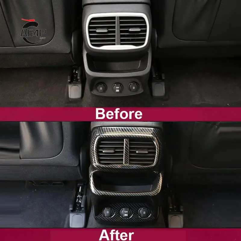 

A64P-Air Conditioner Outlet Vent Cover Rear Armrest Outlet Vent Cover For Hyundai Santa Fe 2019-2020