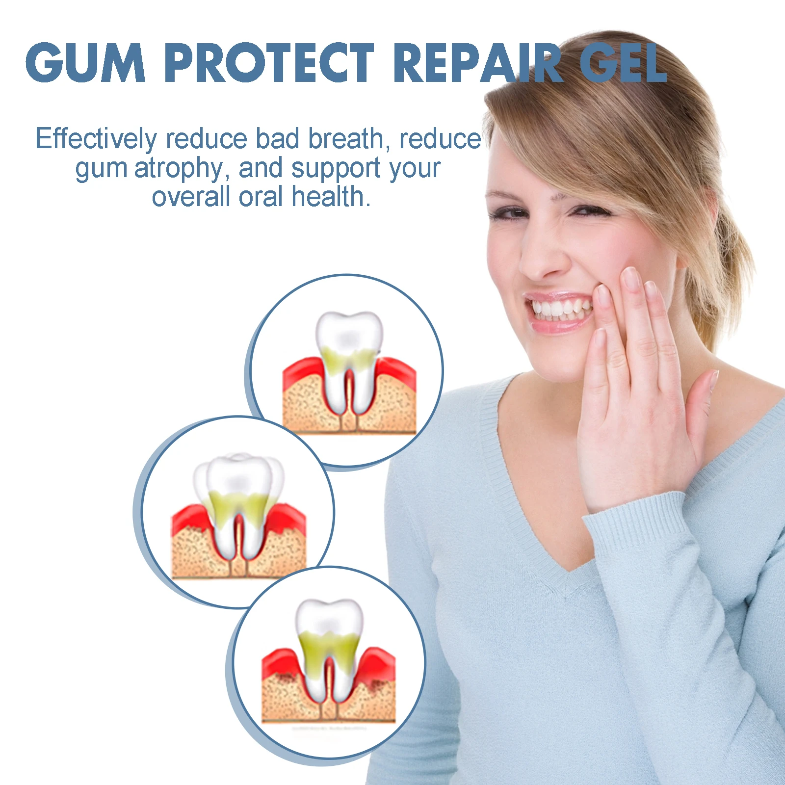 2-Pack Dental Repair Gel Relieves Inflamed Gums And Reduces Bad Breath Deep Clean Tooth Dirt Care Gums Fresh Breath Care Gel