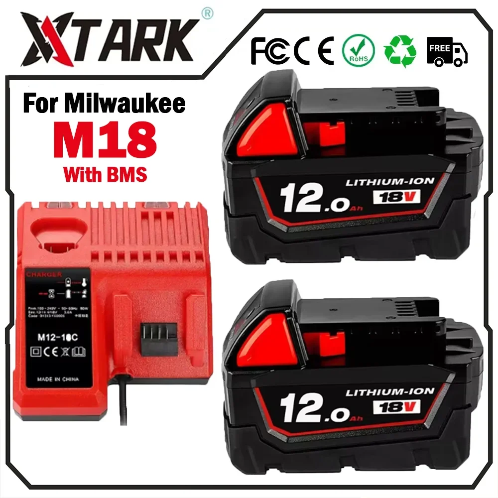 New tool battery, suitable for new Milwaukee 48-11-1815 48-11850 2646-20 2642-21ct service M18 battery positive charger 12000mah