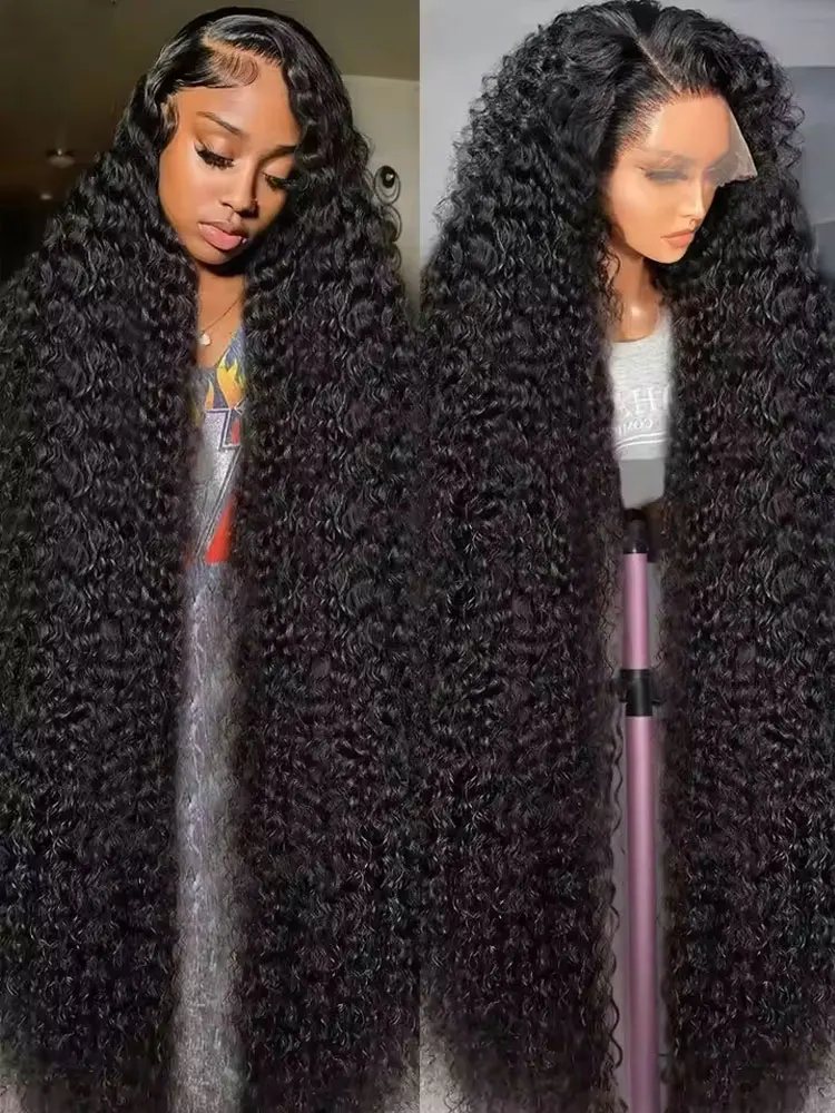 

13x4 Кудрявый Парик Фронта Шнурка 40 42 Дюймов Глубокие Кудрявые Парики Человеческих Волос 13X6 HD Прозрачный Парик Фронта Шнурка Для Женщин