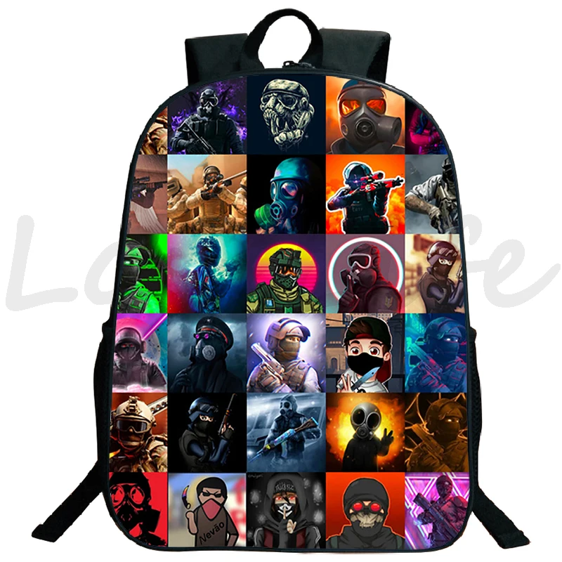 Standoff 2 mochilas escolares ligeras con estampado de personajes para adolescentes y estudiantes, mochila de gran capacidad, bolsa de viaje