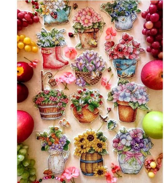 Top Selling Lover Hands 5 Counted Cross Stitch Plastic Aida Cross Stitch Kits Embroidery Needlework Sets Fridge