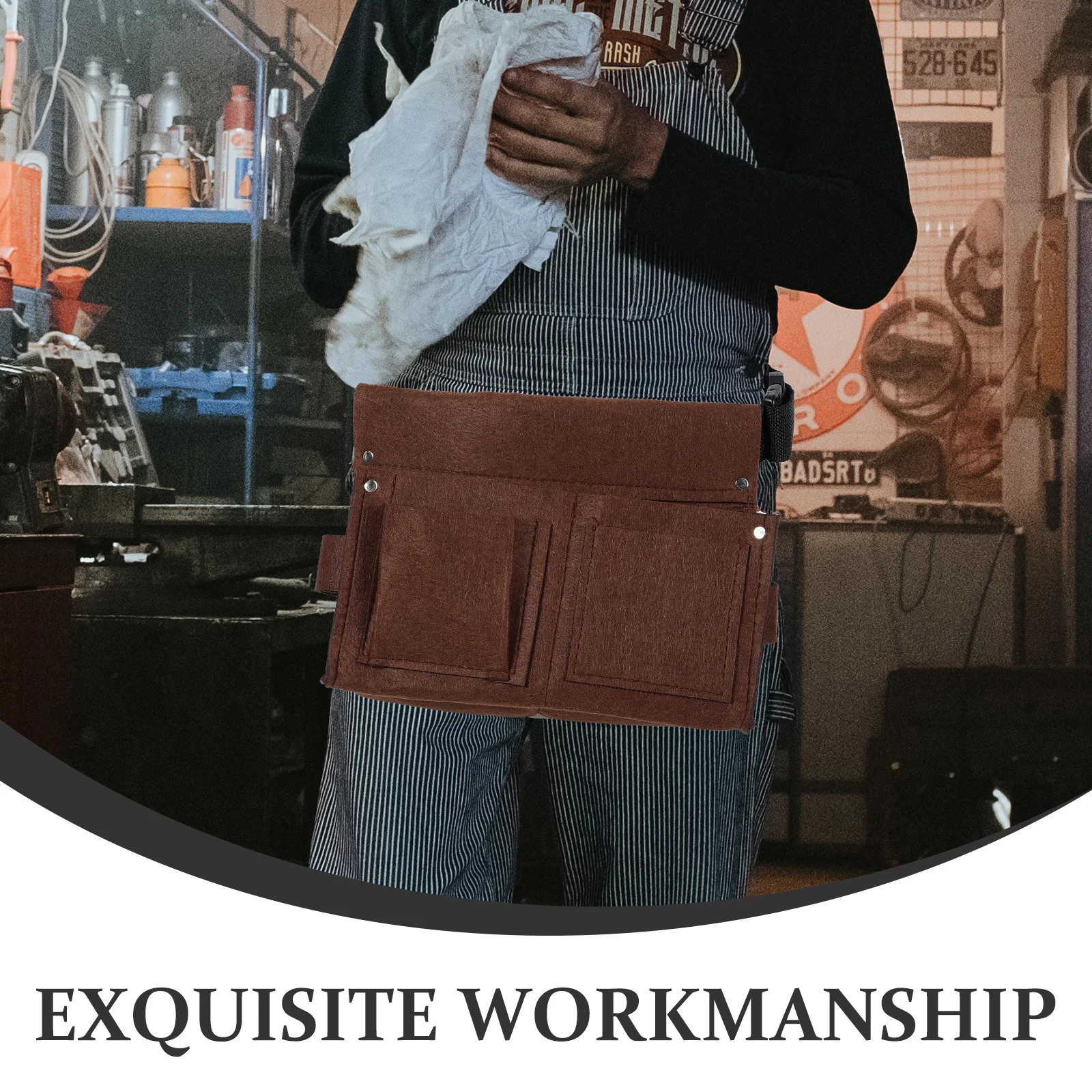 

Belt Bag Carpenter Construction Work Durable Fiber Large Capacity Adjustable Waist Pouch Portable Tool Carrier Tool Organizer