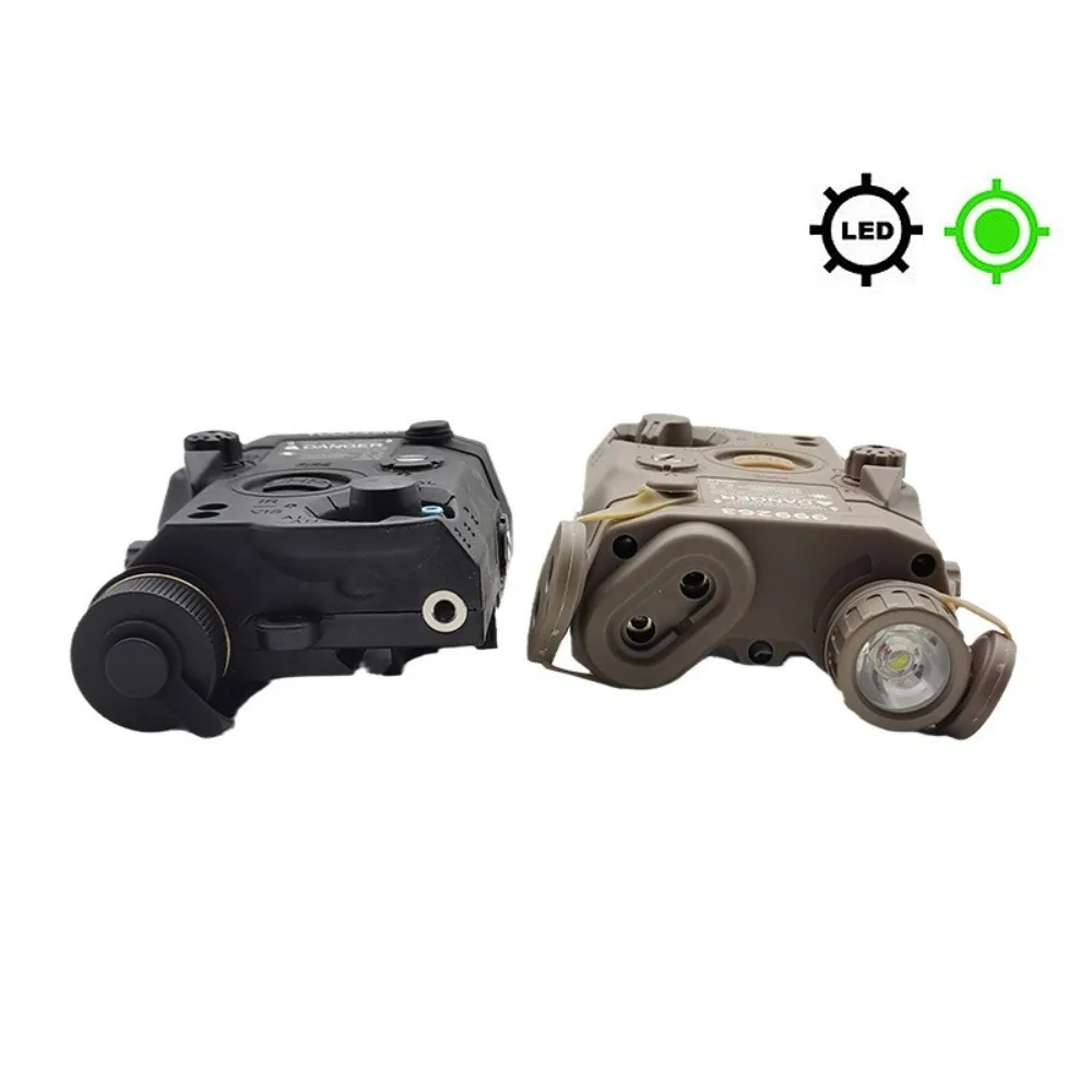 علبة بطارية ليزر خضراء PEQ15 إصدار خارجي ليزر أخضر IR ملء مؤشر الضوء فلاش الضوء الأبيض 3.5 مللي متر