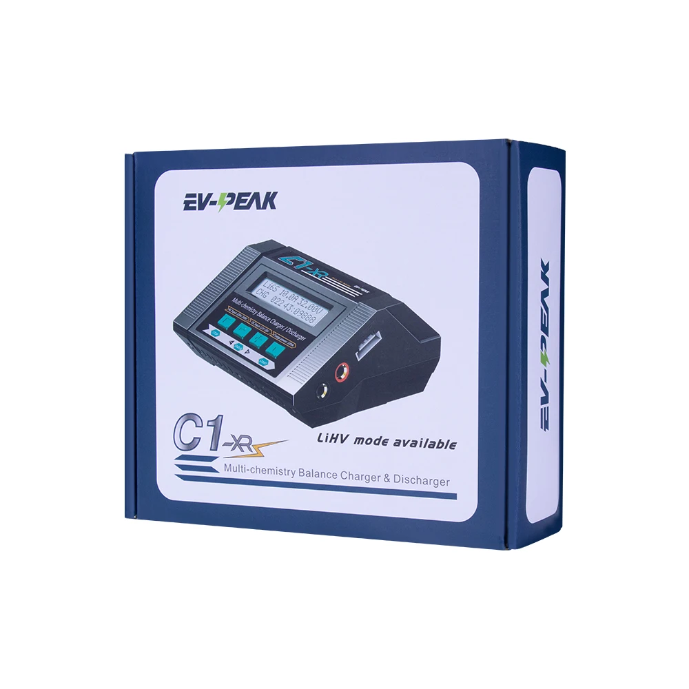 

EV-PEAK Yonghang C1-XR Car Aviation Model Lithium Battery Balance Charger 100W High Current 10A Drone RC