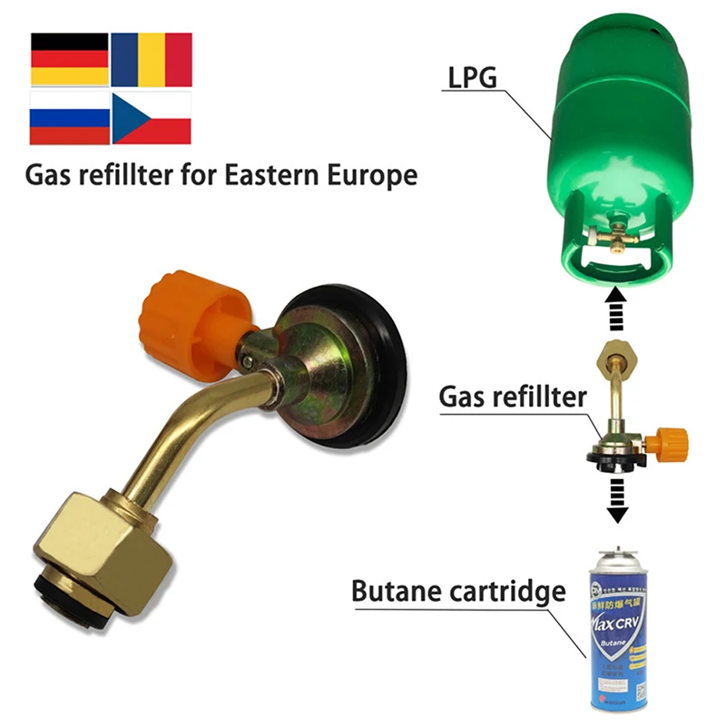 في الهواء الطلق التخييم نزهة اسطوانة ملء محول غاز البيوتان اسطوانة خزان شحن صمام عبوة موصل مباشر محول