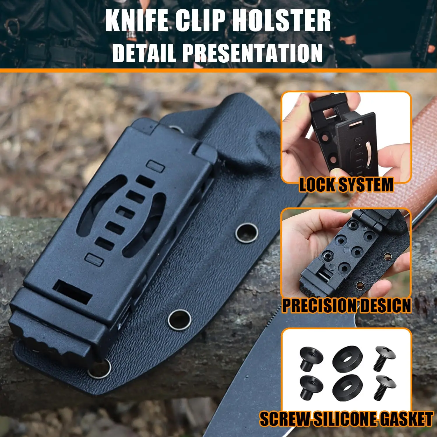 سكين حزام كليب الحافظة التكتيكية حزام مشبك كيديكس حزام كليب العالمي فائدة EDC كليب التخييم ماج الحقائب غمد أداة