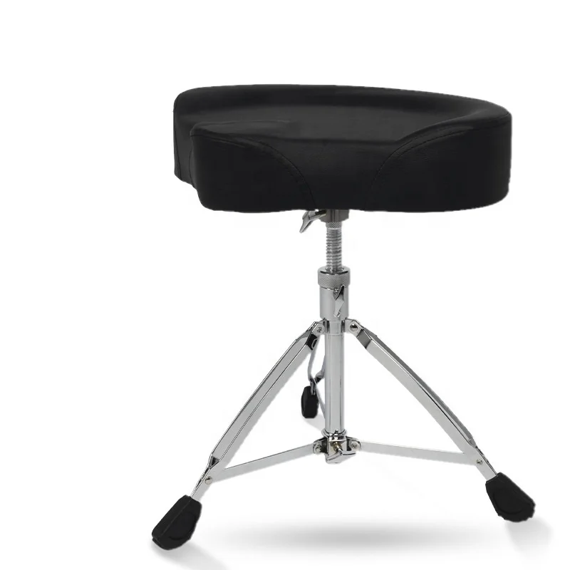 Heavy Duty Stainless Steel Motorcycle Style Drum Throne Widened Padded Adjustable Seat