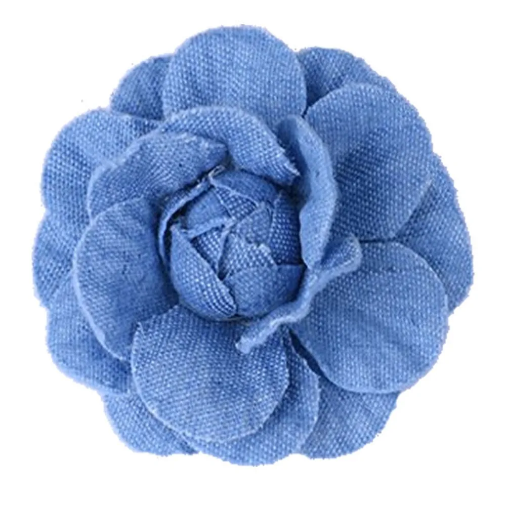 New Denim Fabric Artificial Flowers DIY Scrapbooking Denim Flower Clothes Headwear Clothes Flower