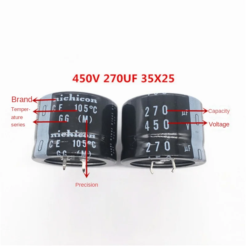 (1PCS)450V270UF 35X25 Nippon Nikkeon electrolytic capacitor 270UF 450V 35 * 25 GG 105 degrees