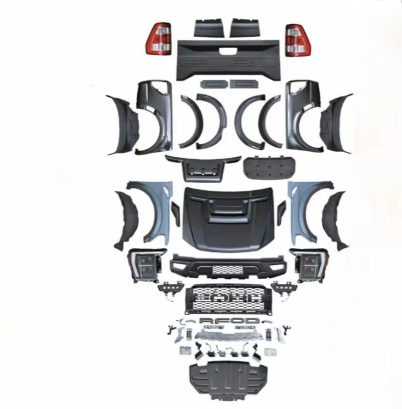 

BR Высококачественный комплект F150 в стиле Raptor для обновления переднего и заднего бампера 12-21 Ranger из хромированного АБС-пластика и пластика