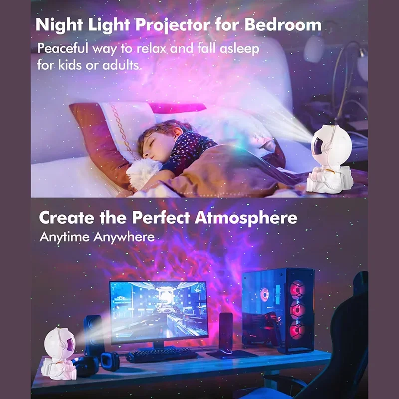 New Galaxy Star AstronautLED Night Light Starry Sky Projector Home Lighting Decoration Bedroom Decoration Children's Night Light