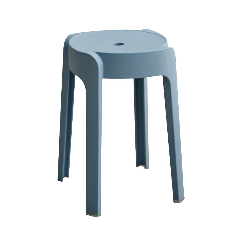 Modern Plastic Soft Package Windproof Round Stool for Home Thickened Stackable Dining Table Sofa Spare Chairs Shower Use