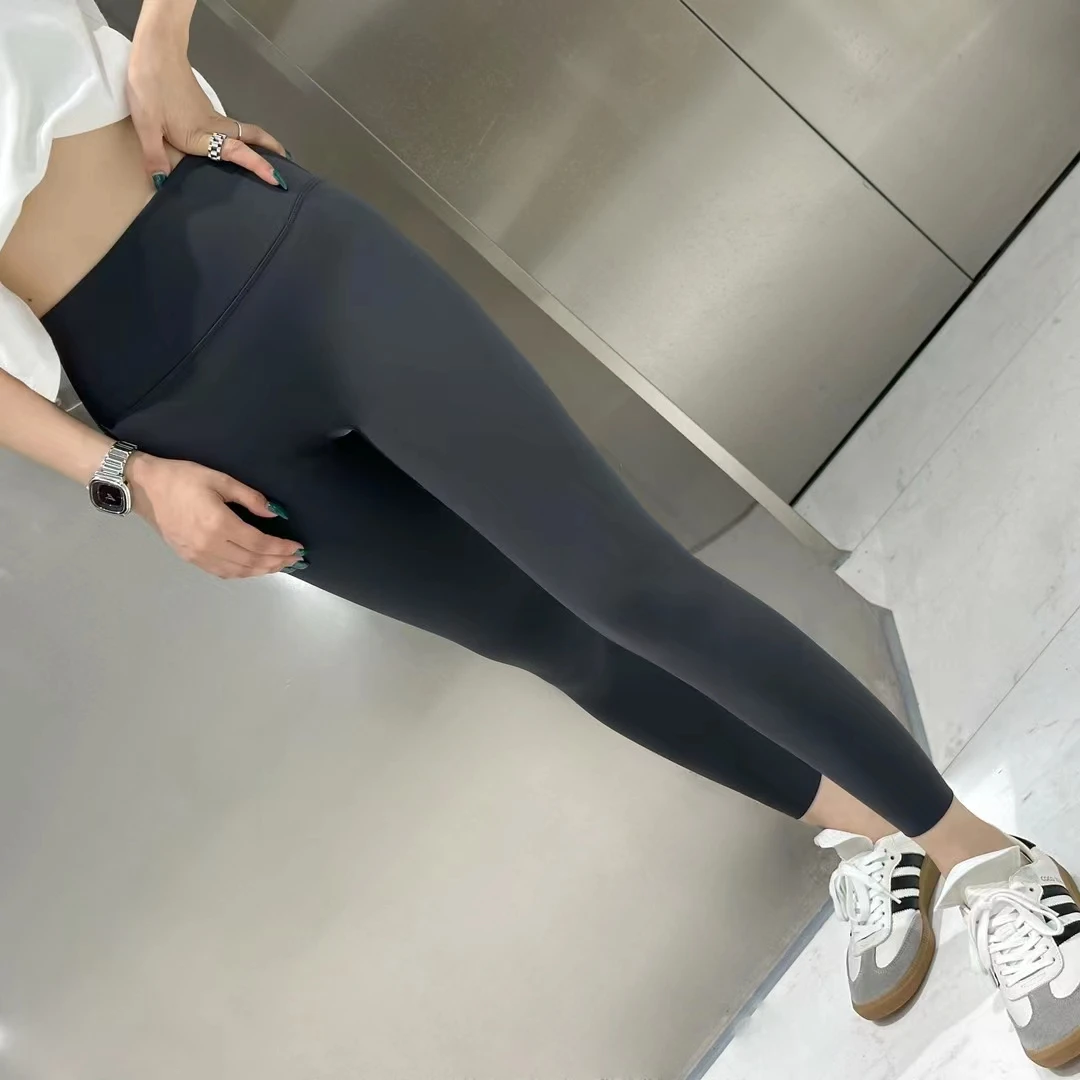 Women's Fce Lined ark Skin Yoga Fitn Pants Warm Slimming Long Trousers Regular Thin Autumn Winter Polyurethane E...