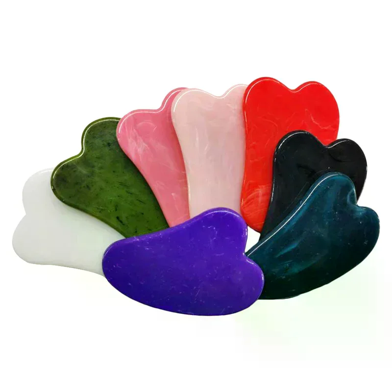 Jade Gua Sha Scraper Board Massage Rose Quartz Jade Guasha Stone For Face Neck Skin Lifting Wrinkle Remover Beauty Care Natural