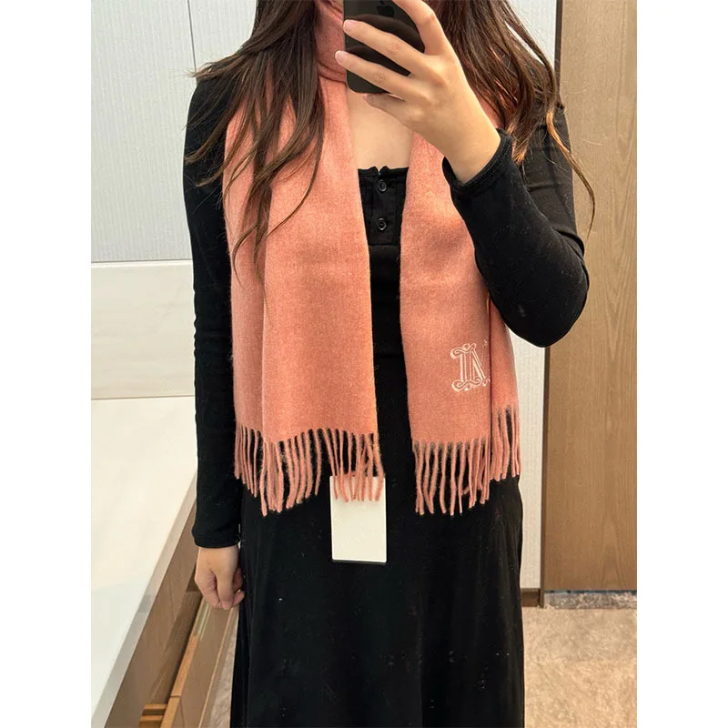 2025 Winter New Cashmere Scarf Women's 100% Cashmere Versatile Long Warm Thick Shawl Scarf