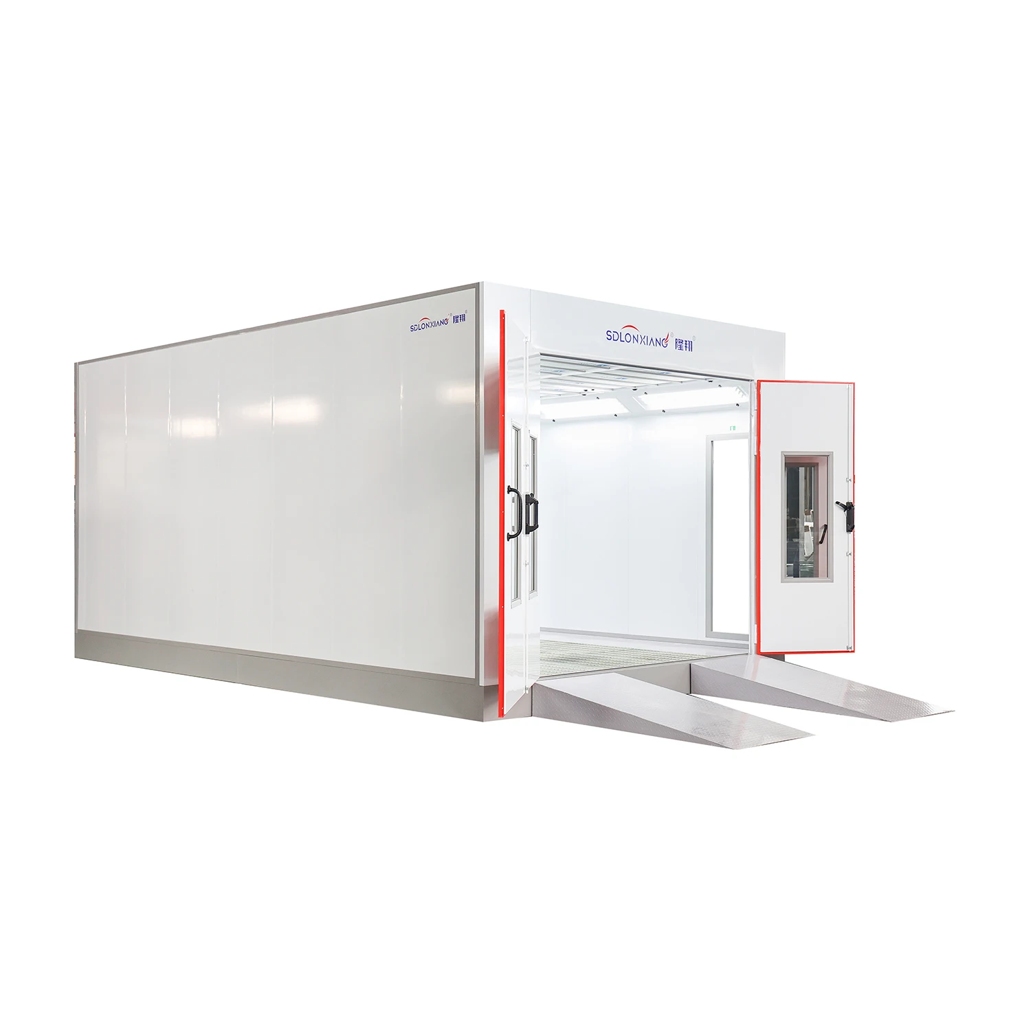 2025 Factory High Quality Electric Heating Car Spray Booth With LED Lighting Centrifugal Fans 8.35M External Size Model LX1