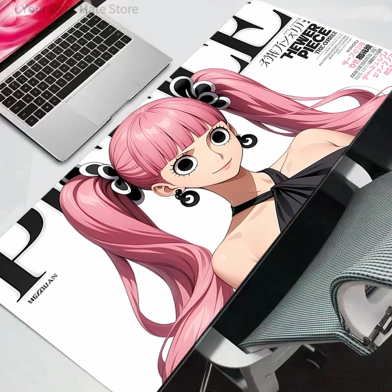 Mauspad One Piece Großes Gamer-Gaming-Zubehör Speed-Tastatur Gummi-Randverschluss Anime-Schreibtischunterlage Laptop-Mauspad Langlebig