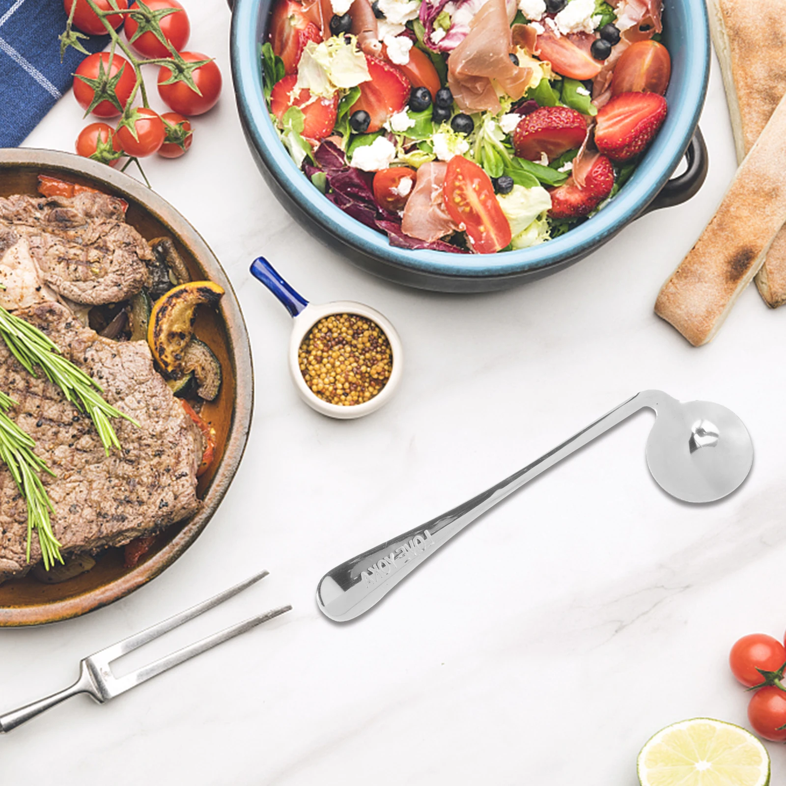 

2pcs Anti-shake Spoon Ergonomic Elderly Utensils Stainless Steel Durable Portable Dining Gadgets For Parkinson Patients